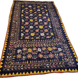 Vintage Indian Hand Embroidered Tapestry
